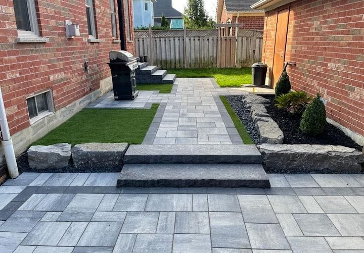 Walkway made with Travista Carrara interlock